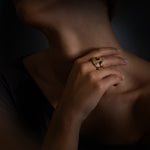 Verloop with Diamonds ring in 18K yellow gold, worn on the hand