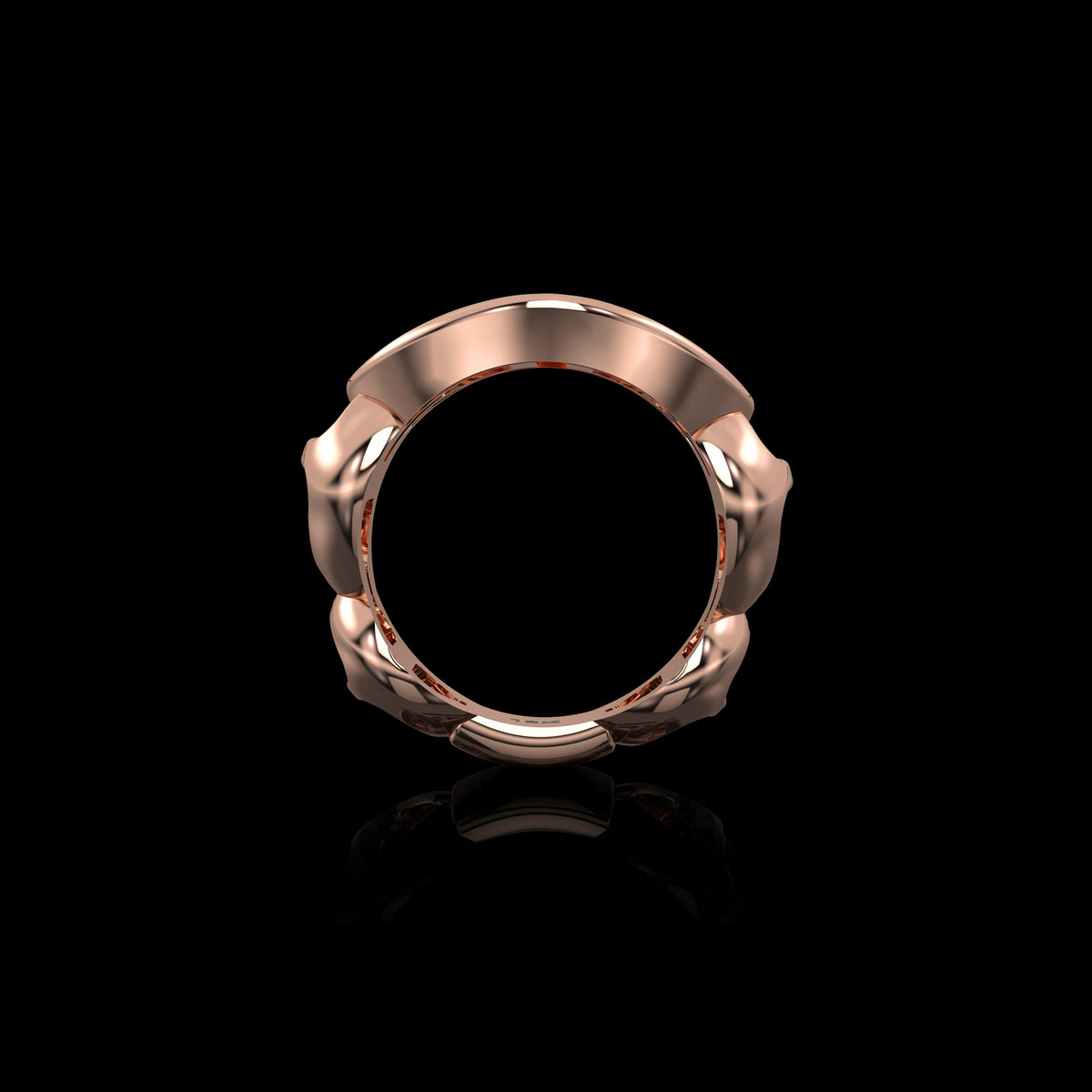 Verloop ring in 18K rose gold, view 3