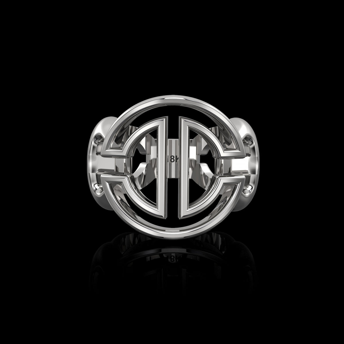 Verloop ring in 18K white gold, view 2