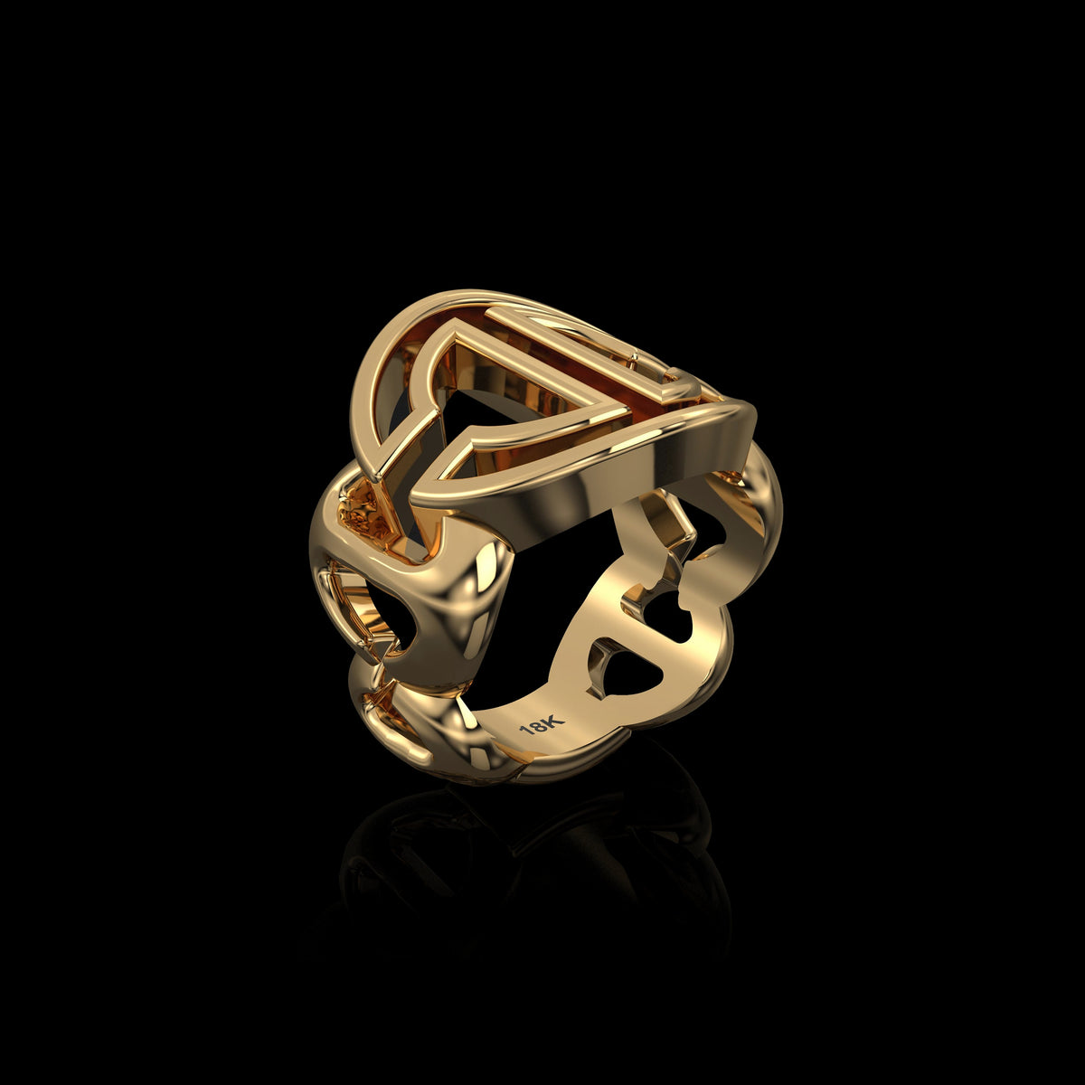 Verloop ring in 18K yellow gold by HOORSENBUHS®
