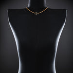 14mm Single Station Necklace with Diamonds - 16" in 18K rose gold
