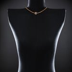 14mm Single Station Necklace 16" in 18K rose gold