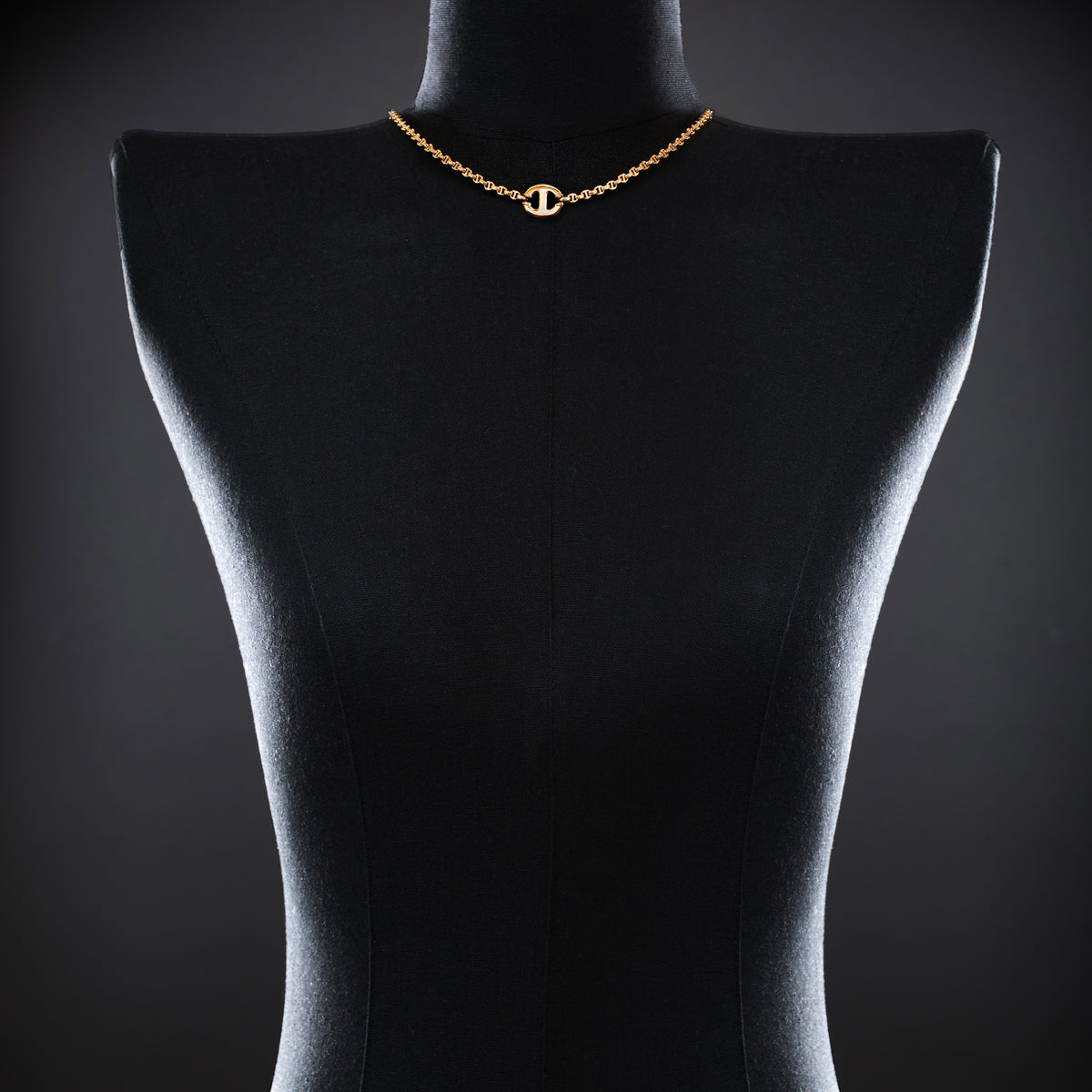 14mm Single Station Necklace 16" in 18K rose gold