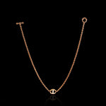 14mm Single Station Necklace 16" in 18K rose gold, back view