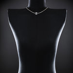 14mm Single Station Necklace 16" in 18K white gold