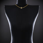 14mm Single Station Necklace 16" in 18K yellow gold