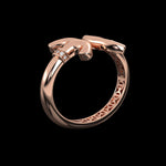 Revere Cuff with Diamond Ridges in 18K rose gold, view 2