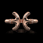 Revere Cuff with Diamond Ridges in 18K rose gold