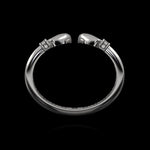 Revere Cuff with Diamond Ridges in sterling silver, view 2