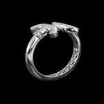 Revere Cuff with Diamond Ridges in 18K white gold, view 2