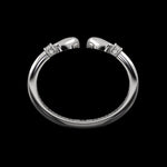 Revere Cuff with Diamond Ridges in 18K white gold, view 3