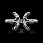 Revere Cuff with Diamond Ridges in 18K white gold