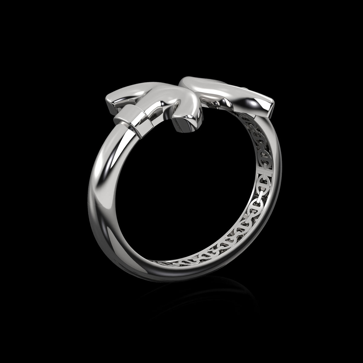 Revere Cuff in 18K white gold, view 2