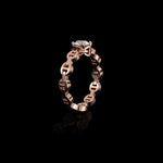 Micro II Single Solitaire with .5 Carat Diamond ring in 18K rose gold, view 2