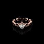 Micro II Single Solitaire with .5 Carat Diamond ring in 18K rose gold