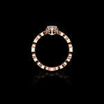 Micro II Single Solitaire with .5 Carat Diamond ring in 18K rose gold, view 3