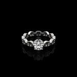 Micro II Single Solitaire with .5 Carat Diamond ring in 18K white gold