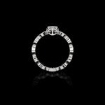 Micro II Single Solitaire with .5 Carat Diamond ring in 18K white gold, view 3