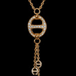 Grand-Link Lariat with Diamonds necklace in 18K gold, view 5