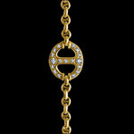 Grand-Link Lariat with Diamonds necklace in 18K gold, view 3