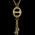 Grand-Link Lariat with Diamonds necklace in 18K gold, view 2