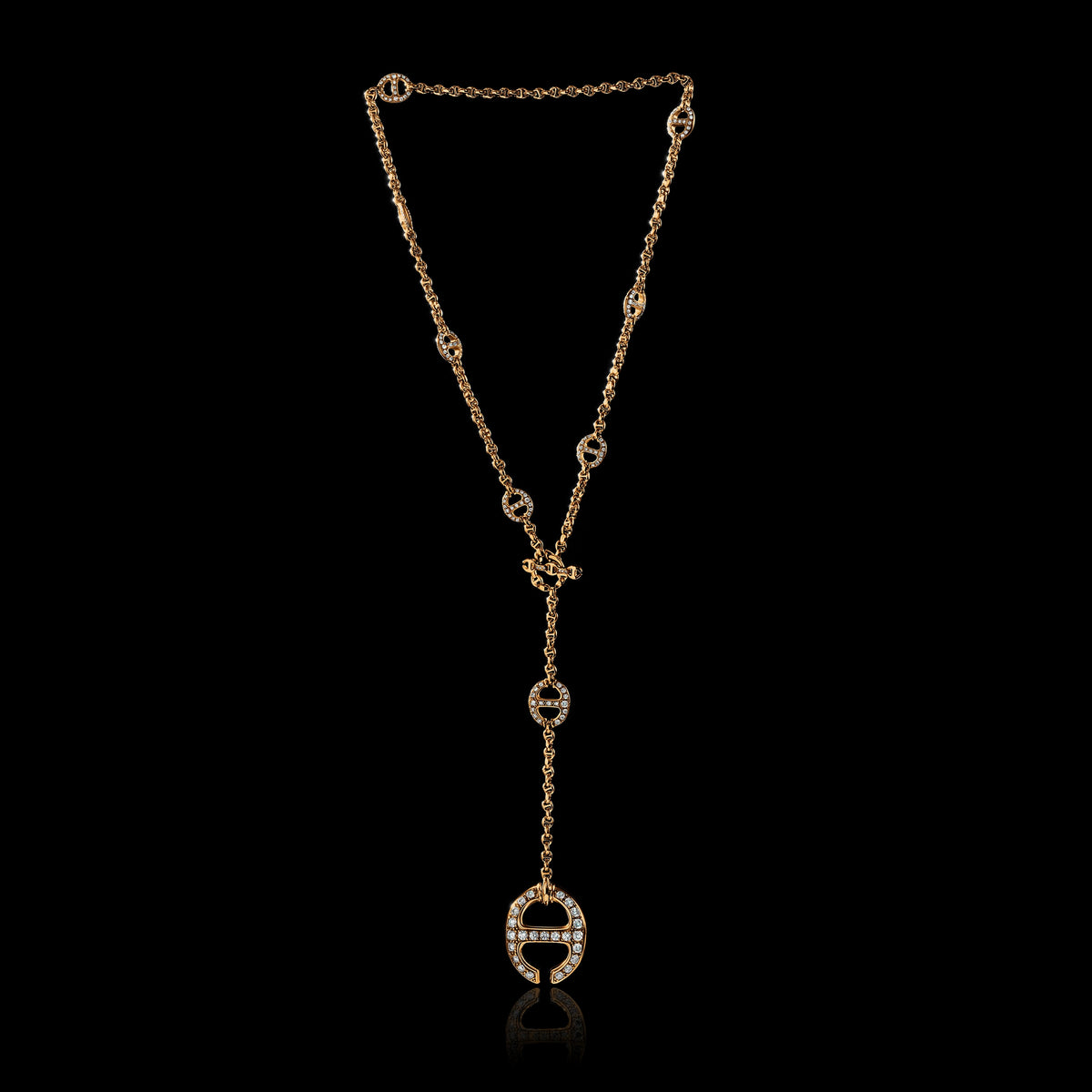 Grand Solo-Link Lariat with Diamonds necklace, view 3