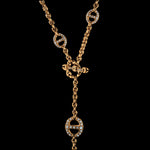 Grand Solo-Link Lariat with Diamonds necklace, toggle closure detail, view 2