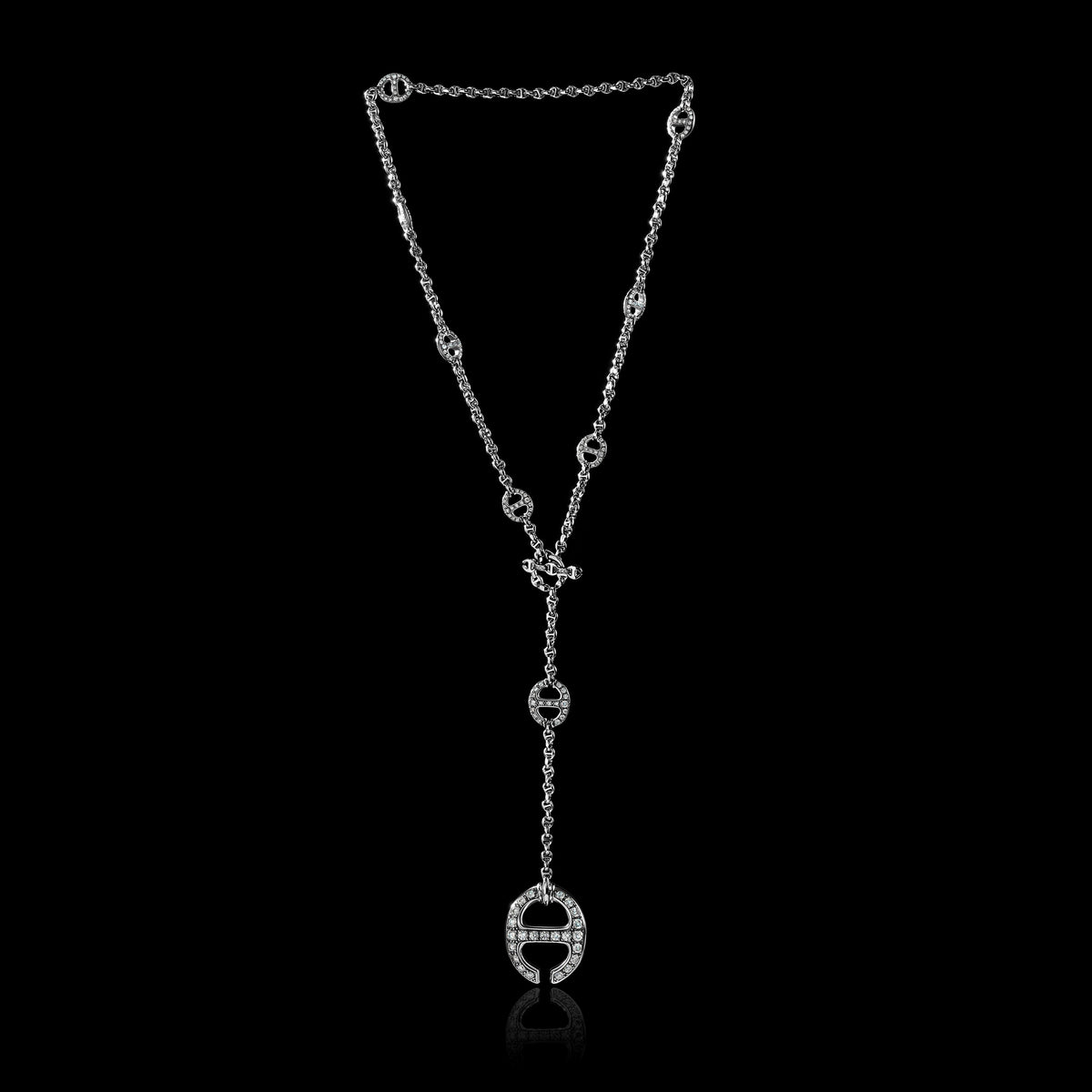 Grand Solo-Link Lariat with Diamonds necklace, view 5