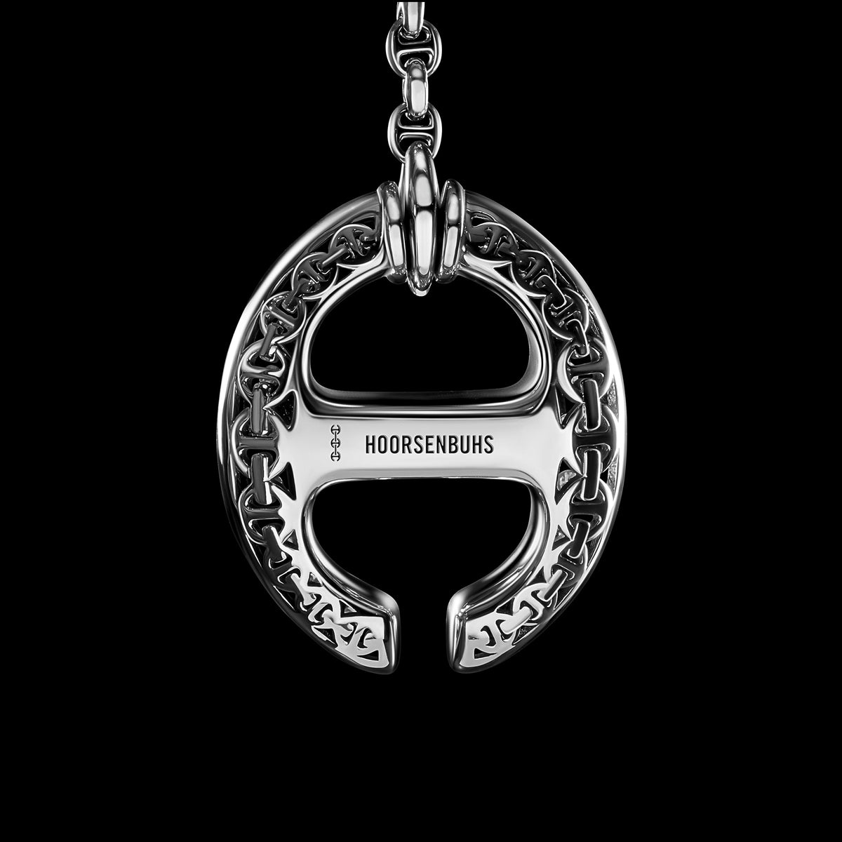 Grand Solo-Link Lariat with Diamonds necklace, back view, view 3