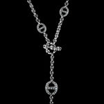 Grand Solo-Link Lariat with Diamonds necklace, toggle closure detail, view 3