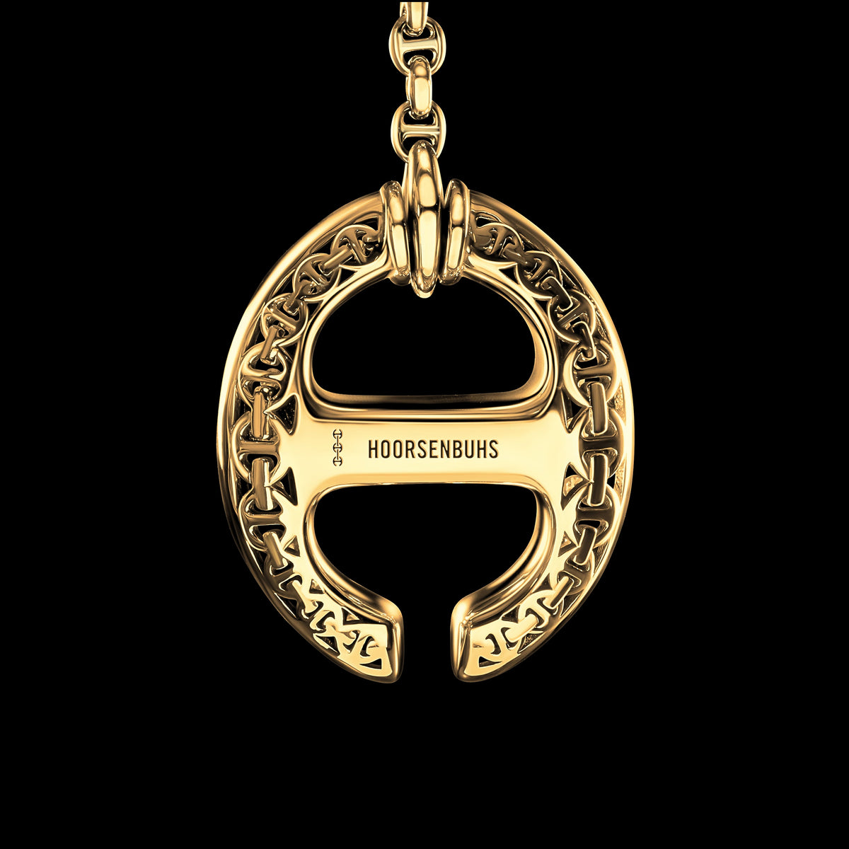 Grand Solo-Link Lariat with Diamonds necklace, back view