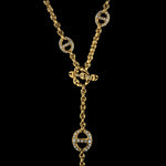 Grand Solo-Link Lariat with Diamonds necklace, toggle closure detail