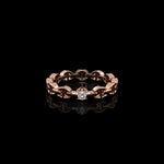 Micro II Single Solitaire with 2.5mm Diamond ring in 18K rose gold