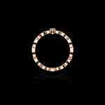 Micro II Single Solitaire with 2.5mm Diamond ring in 18K rose gold, view 3
