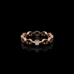 Micro II with 3 Diamonds ring in 18K rose gold