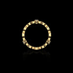 Micro II with 3 Diamonds ring in 18K yellow gold, view 2