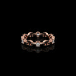 Micro II with 6 Diamonds ring in 18K rose gold