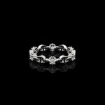 Micro II with 6 Diamonds ring in 18K white gold