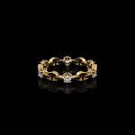 Micro II with 6 Diamonds ring in 18K yellow gold by HOORSENBUHS®