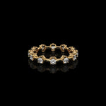 Micro II with 12 Diamonds ring in 18K yellow gold by HOORSENBUHS®