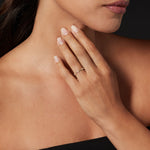 Micro I ring in 18K yellow gold, detail