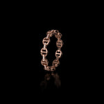 Micro II with Diamond Bridges ring in 18K rose gold, upright view