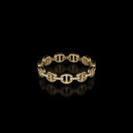 Micro II with Diamond Bridges ring in 18K yellow gold by HOORSENBUHS®