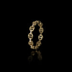 Micro II with Diamond Bridges ring in 18K yellow gold, upright view