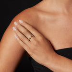 Micro III with Diamond Bridges ring in 18K rose gold, detail