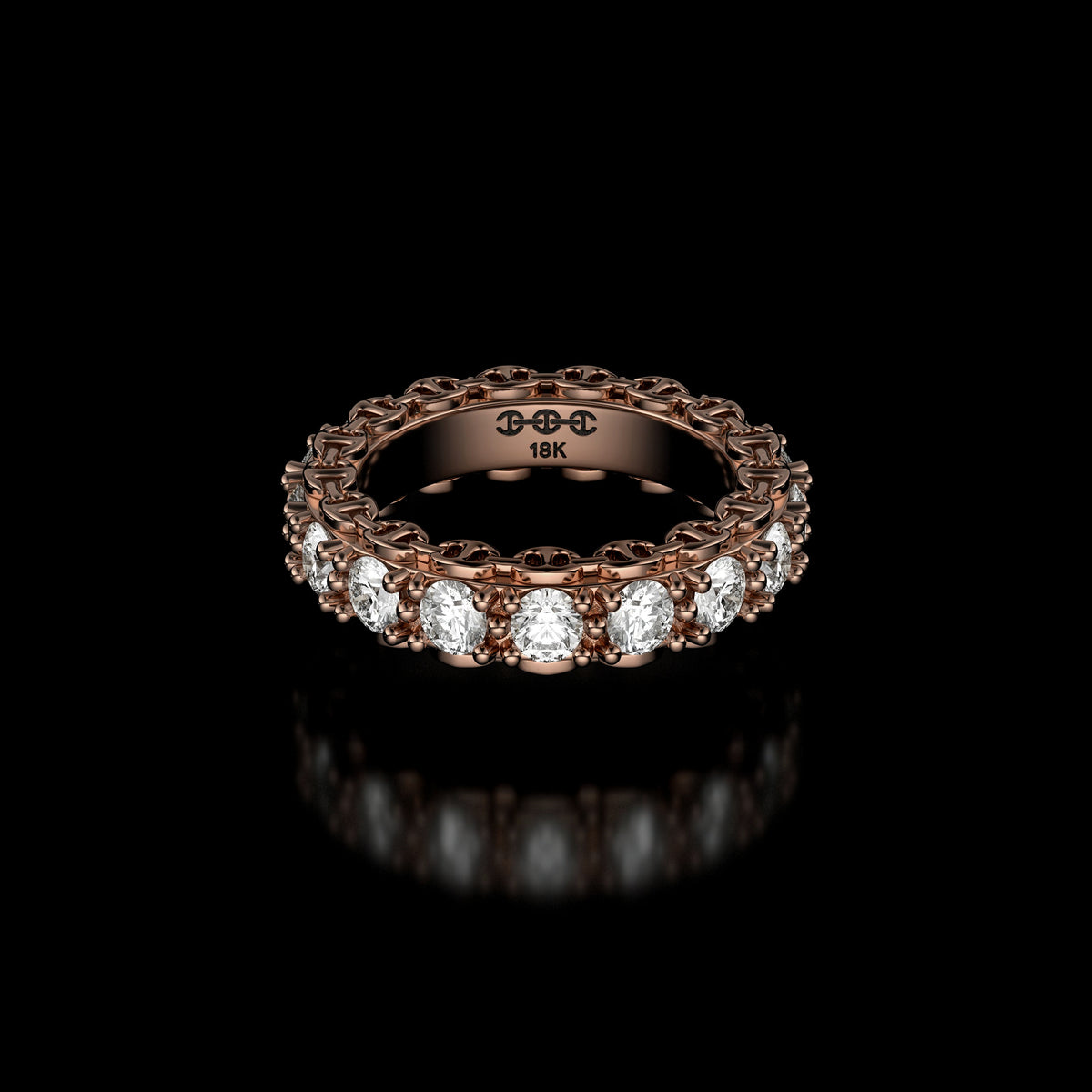 3mm Infinite I Ring in 18K rose gold