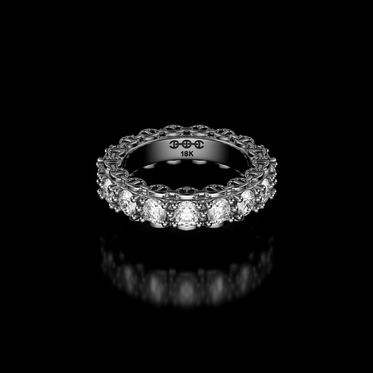 3mm Infinite I Ring in 18K white gold