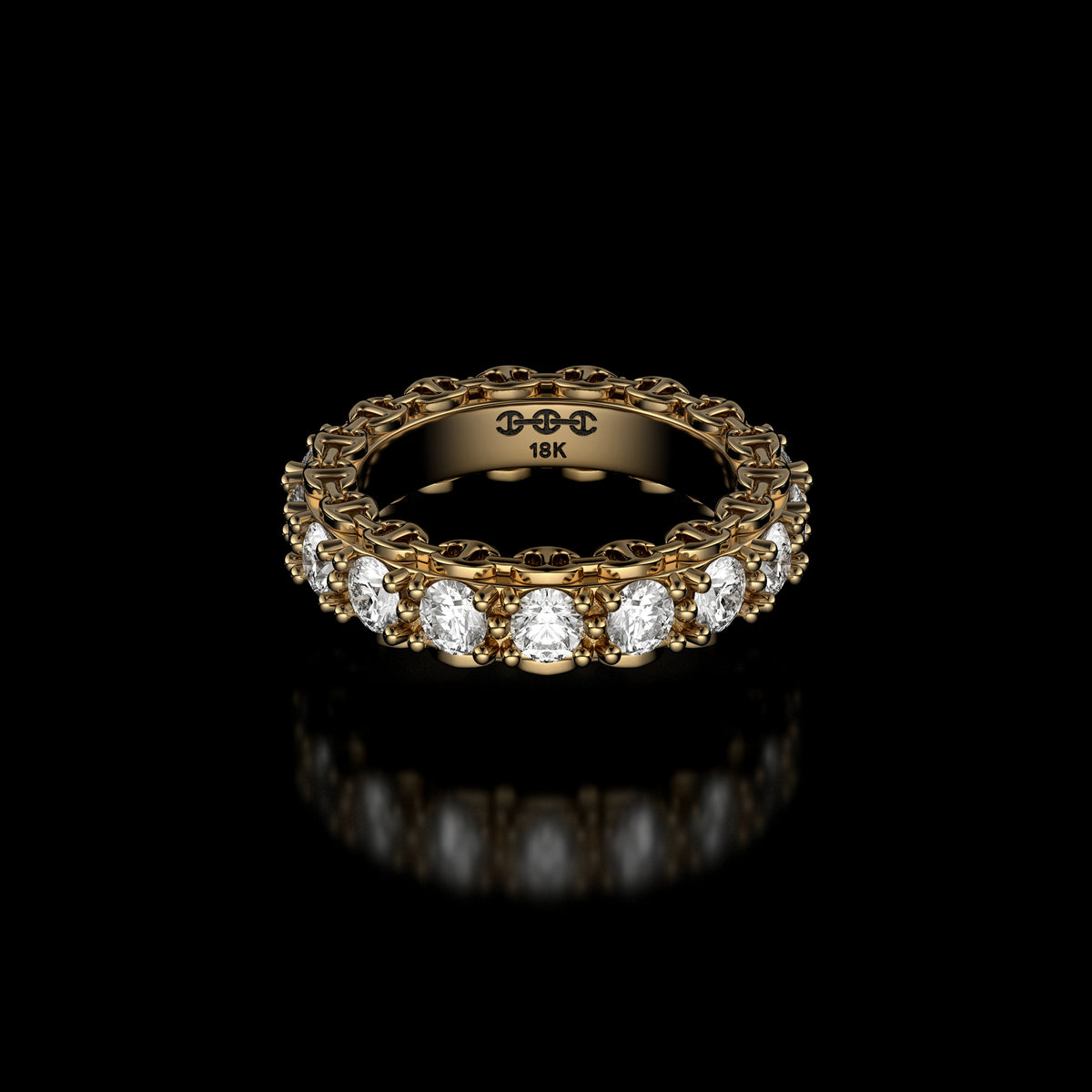 3mm Infinite I Ring in 18K yellow gold by HOORSENBUHS®