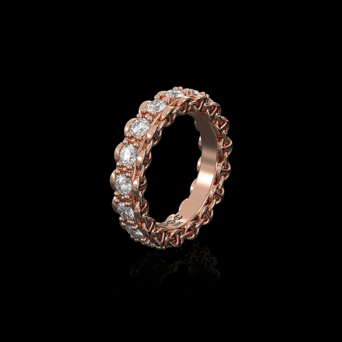 3mm Infinite I Ring in 18K rose gold, view 2