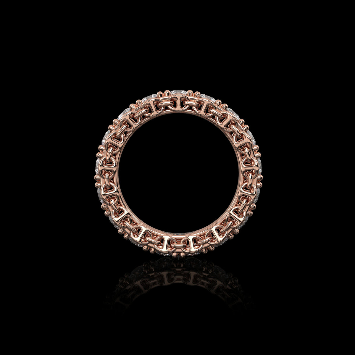 3mm Infinite I Ring in 18K rose gold, view 3